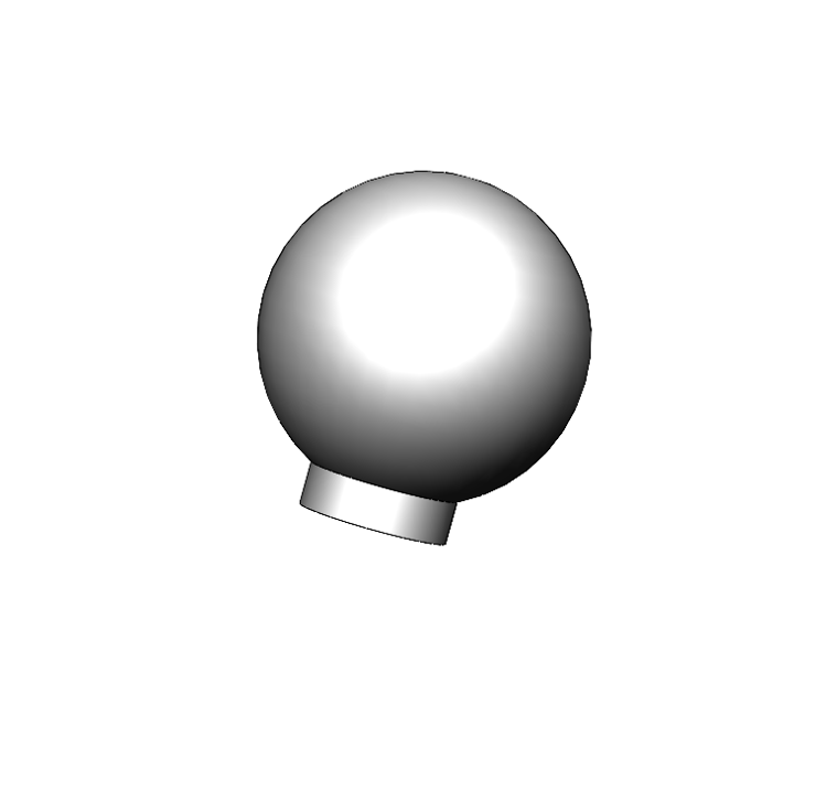 Drill Press Feed Lever Handle Knob CAD
